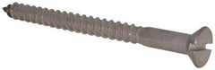 Value Collection - #14, 3" OAL, Slotted Drive, Flat Head Wood Screw - Stainless Steel, Grade 18-8 - Industrial Tool & Supply