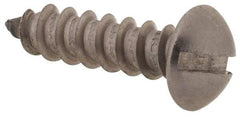 Value Collection - #10, 3/4" Length Under Head, Slotted Drive, Round Head Wood Screw - Stainless Steel, Grade 18-8 - Industrial Tool & Supply