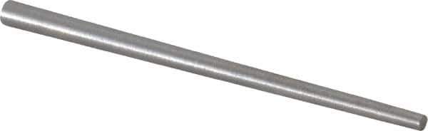 Value Collection - Size 1, 0.1096" Small End Diam, 0.172" Large End Diam, Uncoated Steel Taper Pin - Grade C-12L14, 3" OAL, 3 Pin Length - Industrial Tool & Supply