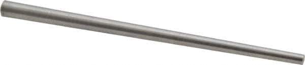 Value Collection - Size 3, 0.1358" Small End Diam, 0.219" Large End Diam, Uncoated Steel Taper Pin - Grade C-12L14, 4" OAL, 4 Pin Length - Industrial Tool & Supply