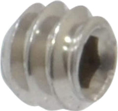Value Collection - #6-32 UNC, 1/8" OAL, Cup Point Set Screw - Grade 316 Stainless Steel, 1/16" Key - Industrial Tool & Supply