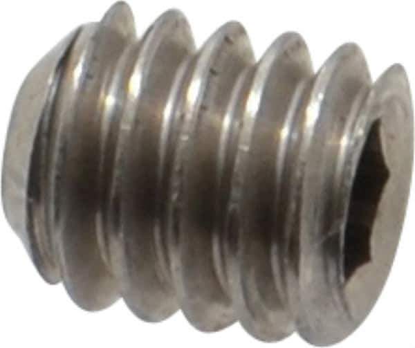 Value Collection - #8-32 UNC, 3/16" OAL, Cup Point Set Screw - Grade 316 Stainless Steel, 5/64" Key - Industrial Tool & Supply