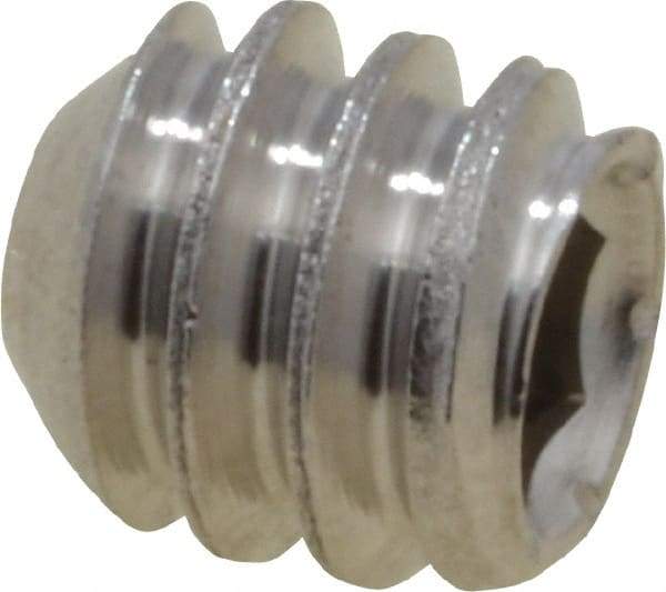 Value Collection - #10-24 UNC, 3/16" OAL, Cup Point Set Screw - Grade 316 Stainless Steel, 3/32" Key - Industrial Tool & Supply