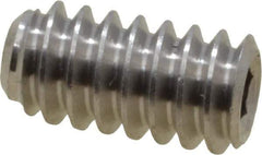 Value Collection - #10-24 UNC, 3/8" OAL, Cup Point Set Screw - Grade 316 Stainless Steel, 3/32" Key - Industrial Tool & Supply