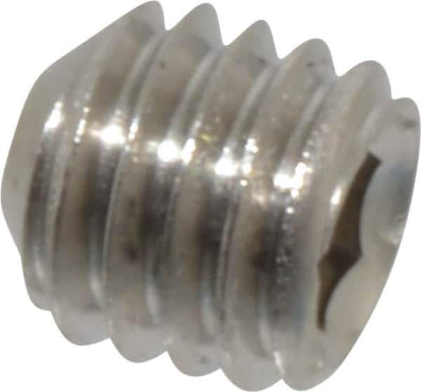 Value Collection - #10-32 UNF, 3/16" OAL, Cup Point Set Screw - Grade 316 Stainless Steel, 3/32" Key - Industrial Tool & Supply