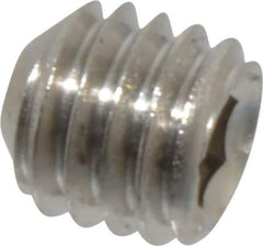 Value Collection - #10-32 UNF, 3/16" OAL, Cup Point Set Screw - Grade 316 Stainless Steel, 3/32" Key - Industrial Tool & Supply