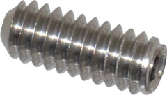 Value Collection - 1/4-20 UNC, 5/8" OAL, Cup Point Set Screw - Grade 316 Stainless Steel, 1/8" Key - Industrial Tool & Supply