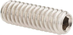 Value Collection - 1/4-20 UNC, 3/4" OAL, Cup Point Set Screw - Grade 316 Stainless Steel, 1/8" Key - Industrial Tool & Supply