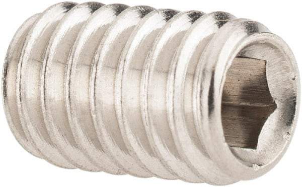 Value Collection - 5/16-18 UNC, 1/2" OAL, Cup Point Set Screw - Grade 316 Stainless Steel, 3/32" Key - Industrial Tool & Supply