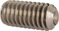 Value Collection - 3/8-16 UNC, 3/4" OAL, Cup Point Set Screw - Grade 316 Stainless Steel, 3/16" Key - Industrial Tool & Supply
