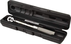 CDI - 1/4" Drive Micrometer Torque Wrench - 2.8 N/m to 15 N/m Torque, 10-5/32" OAL, 0.12 N/m Graduation, Ratcheting with Reverse Lever Head - Industrial Tool & Supply