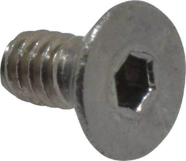Value Collection - #2-56 UNC Hex Socket Drive, 82° Flat Screw - Grade 18-8 Stainless Steel, 3/16" OAL - Industrial Tool & Supply