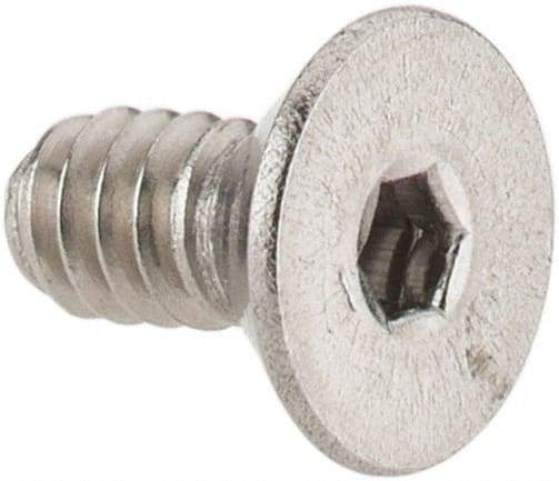 Value Collection - #4-40 UNC Hex Socket Drive, 82° Flat Screw - Grade 18-8 Stainless Steel, 1/4" OAL - Industrial Tool & Supply