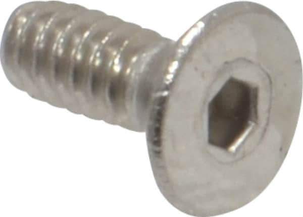Value Collection - #4-40 UNC Hex Socket Drive, 82° Flat Screw - Grade 18-8 Stainless Steel, 5/16" OAL - Industrial Tool & Supply