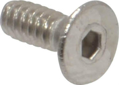 Value Collection - #4-40 UNC Hex Socket Drive, 82° Flat Screw - Grade 18-8 Stainless Steel, 5/16" OAL - Industrial Tool & Supply