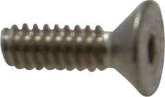 Value Collection - #4-40 UNC Hex Socket Drive, 82° Flat Screw - Grade 18-8 Stainless Steel, 3/8" OAL - Industrial Tool & Supply