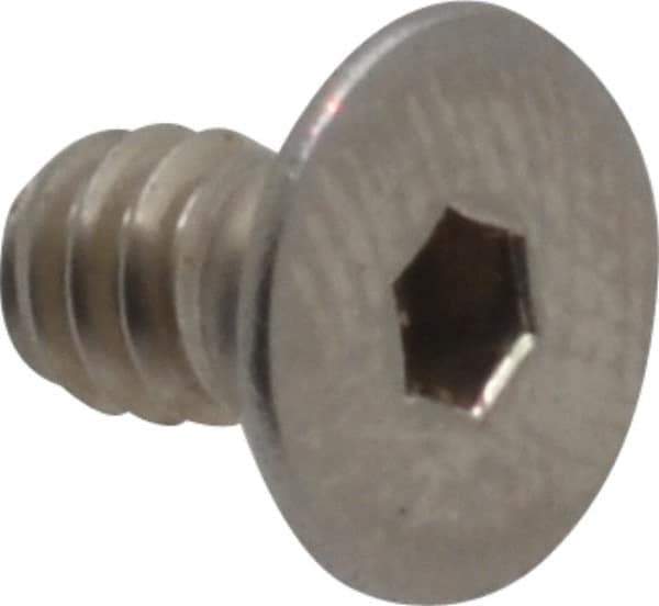 Value Collection - #6-32 UNC Hex Socket Drive, 82° Flat Screw - Grade 18-8 Stainless Steel, 1/4" OAL - Industrial Tool & Supply
