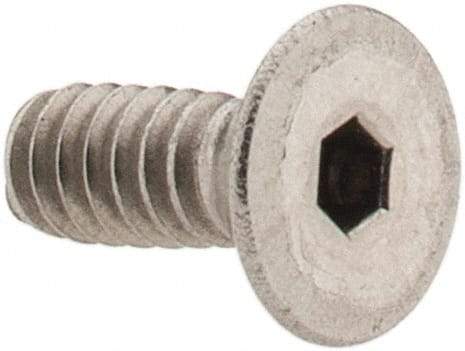 Value Collection - #6-32 UNC Hex Socket Drive, 82° Flat Screw - Grade 18-8 Stainless Steel, 3/8" OAL - Industrial Tool & Supply