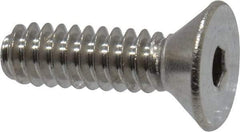 Value Collection - #6-32 UNC Hex Socket Drive, 82° Flat Screw - Grade 18-8 Stainless Steel, 1/2" OAL - Industrial Tool & Supply