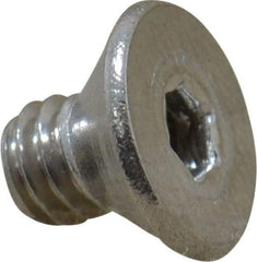 Value Collection - #8-32 UNC Hex Socket Drive, 82° Flat Screw - Grade 18-8 Stainless Steel, 1/4" OAL - Industrial Tool & Supply