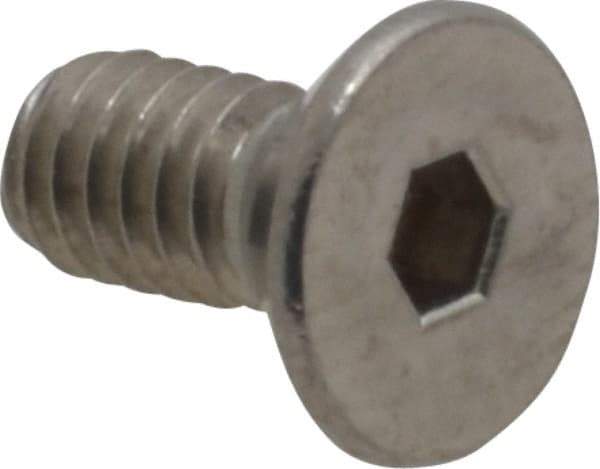 Value Collection - #8-32 UNC Hex Socket Drive, 82° Flat Screw - Grade 18-8 Stainless Steel, 3/8" OAL - Industrial Tool & Supply