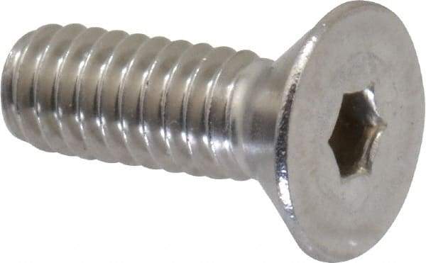 Value Collection - #8-32 UNC Hex Socket Drive, 82° Flat Screw - Grade 18-8 Stainless Steel, 1/2" OAL - Industrial Tool & Supply