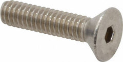 Value Collection - #8-32 UNC Hex Socket Drive, 82° Flat Screw - Grade 18-8 Stainless Steel, 3/4" OAL - Industrial Tool & Supply