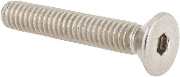 Value Collection - #8-32 UNC Hex Socket Drive, 82° Flat Screw - Grade 18-8 Stainless Steel, 1" OAL - Industrial Tool & Supply