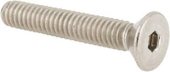 Value Collection - #8-32 UNC Hex Socket Drive, 82° Flat Screw - Grade 18-8 Stainless Steel, 1" OAL - Industrial Tool & Supply