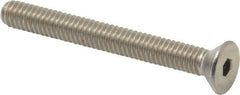 Value Collection - #8-32 UNC Hex Socket Drive, 82° Flat Screw - Grade 18-8 Stainless Steel, 1-1/2" OAL - Industrial Tool & Supply