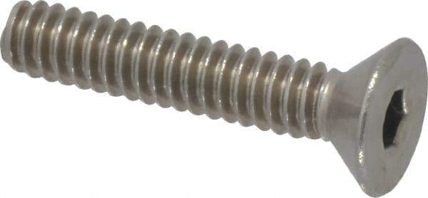 Value Collection - #10-24 UNC Hex Socket Drive, 82° Flat Screw - Grade 18-8 Stainless Steel, 1" OAL - Industrial Tool & Supply
