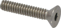 Value Collection - #10-24 UNC Hex Socket Drive, 82° Flat Screw - Grade 18-8 Stainless Steel, 1" OAL - Industrial Tool & Supply