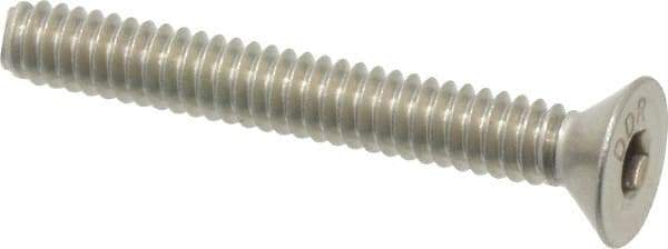 Value Collection - #10-24 UNC Hex Socket Drive, 82° Flat Screw - Grade 18-8 Stainless Steel, 1-1/2" OAL - Industrial Tool & Supply