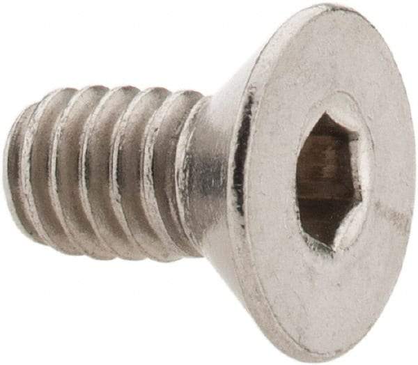 Value Collection - 1/4-20 UNC Hex Socket Drive, 82° Flat Screw - Grade 18-8 Stainless Steel, 1/2" OAL - Industrial Tool & Supply