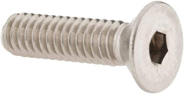Value Collection - 1/4-20 UNC Hex Socket Drive, 82° Flat Screw - Grade 18-8 Stainless Steel, 1" OAL - Industrial Tool & Supply