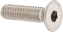 Value Collection - 1/4-20 UNC Hex Socket Drive, 82° Flat Screw - Grade 18-8 Stainless Steel, 1" OAL - Industrial Tool & Supply