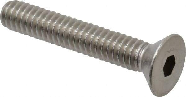 Value Collection - 1/4-20 UNC Hex Socket Drive, 82° Flat Screw - Grade 18-8 Stainless Steel, 1-1/2" OAL - Industrial Tool & Supply