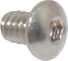 Value Collection - #2-56 UNC Hex Socket Drive, Button Screw - Grade 18-8 Stainless Steel, 1/8" Length Under Head - Industrial Tool & Supply