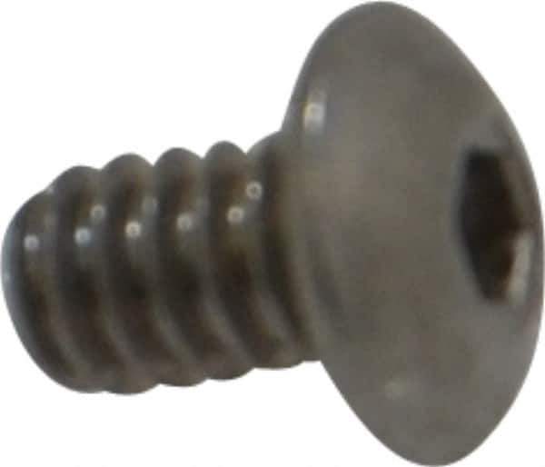 Value Collection - #4-40 UNC Hex Socket Drive, Button Screw - Grade 18-8 Stainless Steel, Uncoated, Fully Threaded, 3/16" Length Under Head - Industrial Tool & Supply