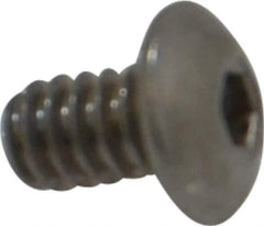 Value Collection - #4-40 UNC Hex Socket Drive, Button Screw - Grade 18-8 Stainless Steel, Uncoated, Fully Threaded, 3/16" Length Under Head - Industrial Tool & Supply