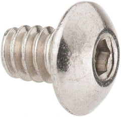 Value Collection - #6-32 UNC Hex Socket Drive, Button Screw - Grade 18-8 Stainless Steel, Uncoated, Fully Threaded, 3/16" Length Under Head - Industrial Tool & Supply
