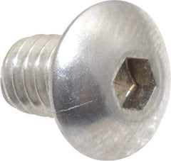 Value Collection - #8-32 UNC Hex Socket Drive, Button Screw - Grade 18-8 Stainless Steel, Uncoated, Fully Threaded, 1/4" Length Under Head - Industrial Tool & Supply