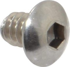 Value Collection - #10-24 UNC Hex Socket Drive, Button Screw - Grade 18-8 Stainless Steel, Uncoated, Fully Threaded, 1/4" Length Under Head - Industrial Tool & Supply