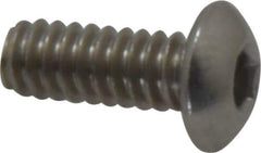 Value Collection - #10-24 UNC Hex Socket Drive, Button Screw - Grade 18-8 Stainless Steel, Uncoated, Fully Threaded, 1/2" Length Under Head - Industrial Tool & Supply