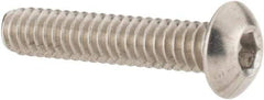 Value Collection - #10-24 UNC Hex Socket Drive, Button Screw - Grade 18-8 Stainless Steel, Uncoated, Fully Threaded, 1" Length Under Head - Industrial Tool & Supply