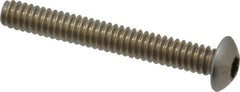 Value Collection - #10-24 UNC Hex Socket Drive, Button Screw - Grade 18-8 Stainless Steel, 1-1/2" Length Under Head - Industrial Tool & Supply