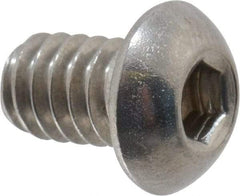 Value Collection - 1/4-20 UNC Hex Socket Drive, Button Screw - Grade 18-8 Stainless Steel, 3/8" Length Under Head - Industrial Tool & Supply