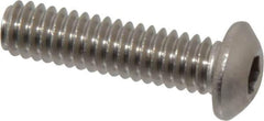 Value Collection - 1/4-20 UNC Hex Socket Drive, Button Screw - Grade 18-8 Stainless Steel, 1" Length Under Head - Industrial Tool & Supply
