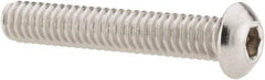 Value Collection - 1/4-20 UNC Hex Socket Drive, Button Screw - Grade 18-8 Stainless Steel, 1-1/2" Length Under Head - Industrial Tool & Supply