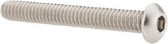 Value Collection - 1/4-20 UNC Hex Socket Drive, Button Screw - Grade 18-8 Stainless Steel, 2" Length Under Head - Industrial Tool & Supply